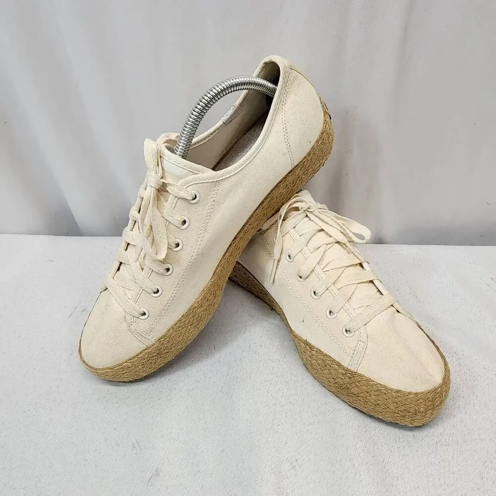Keds Triple Kick Jute Sneaker Espadrille Women's 10 Cream